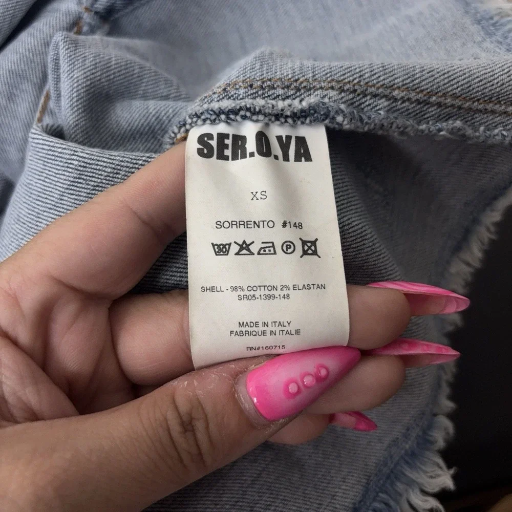 SER.O.YA Leighton Dress Womens Size XS Blue Denim Strapless Mini Bodycon - Picture 8 of 8